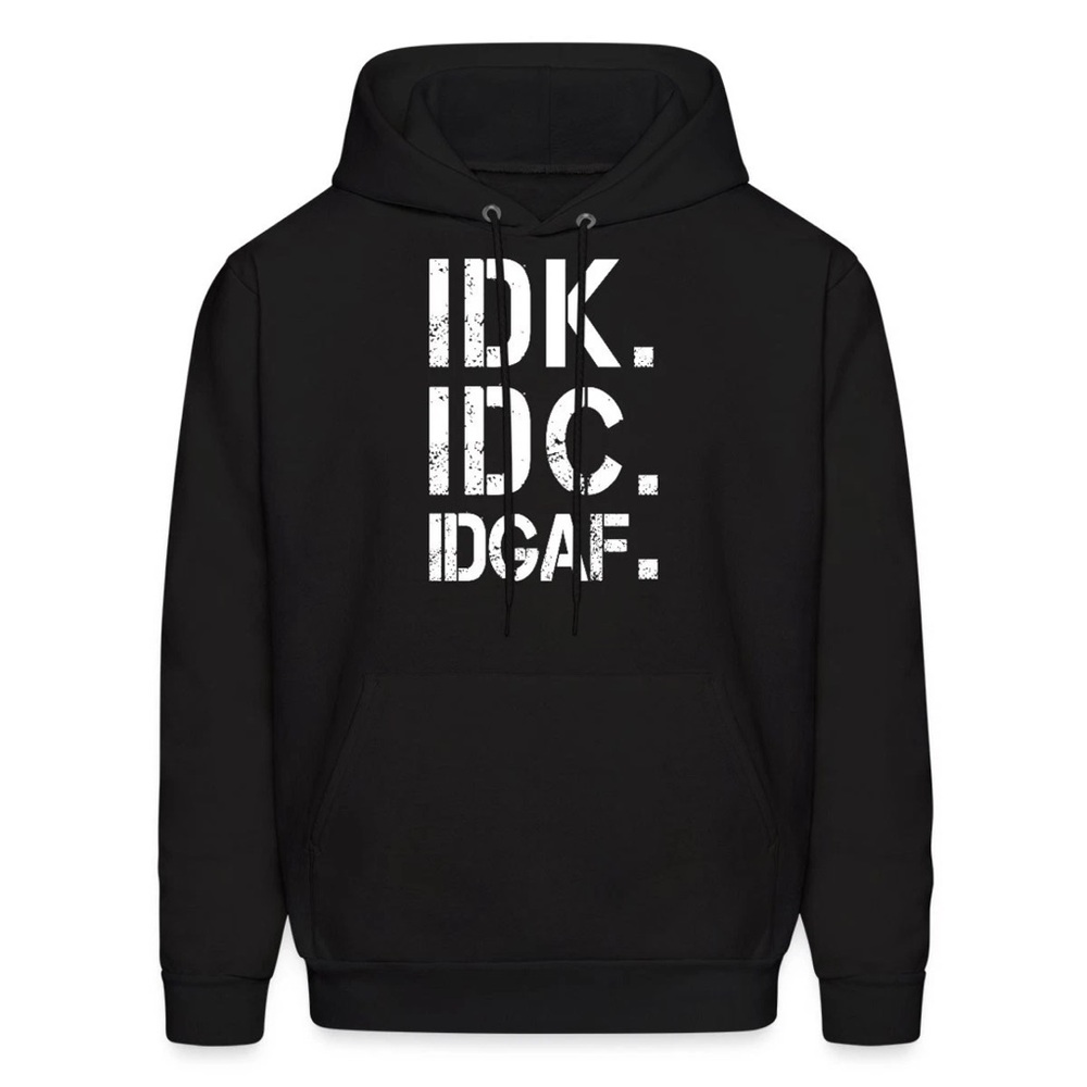 Flamingo IDK, IDC, IDGAF Unisex Fleece Hoodie Size L